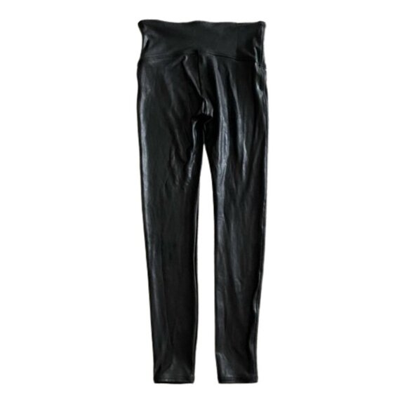 Spanx Faux Leather Leggings L style 2437 stretch casual moto vegan - Picture 3 of 11